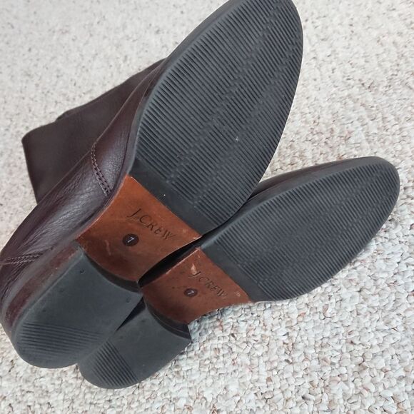 J. crew riding genuine leather boot - dark brown size 7 - Picture 11 of 11